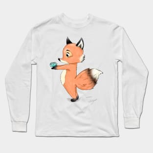 adorable foxy gentleman Long Sleeve T-Shirt